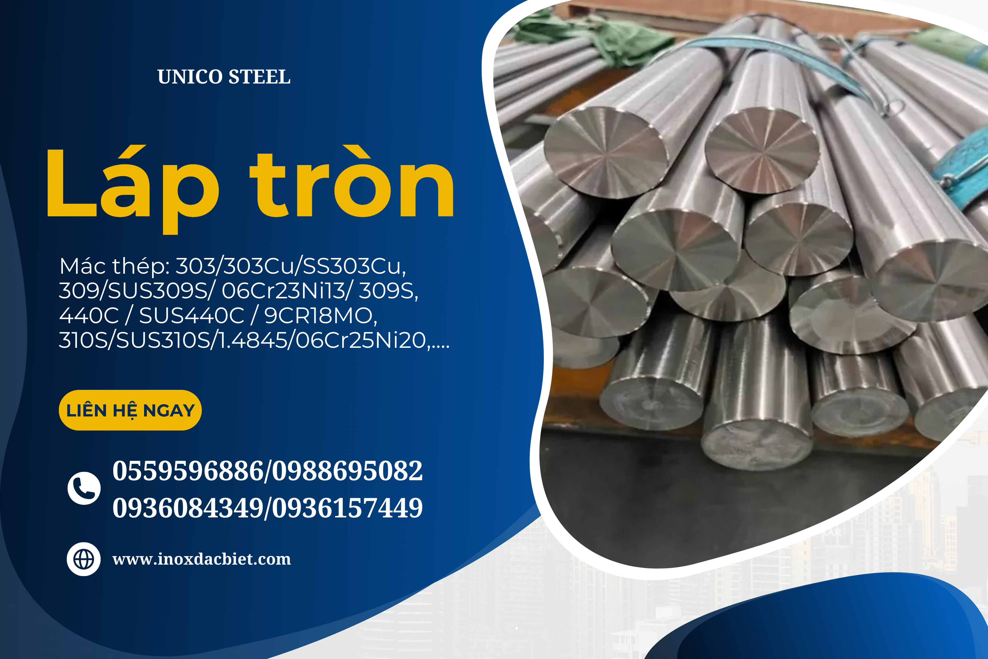 LÁP TRÒN ĐẶC - Unico Steel